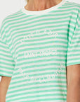GORDON SMITH- Saint Tropez Stripe Print Tee - Mint.