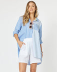 THREADZ - Summer Stripe Shirt - Blue