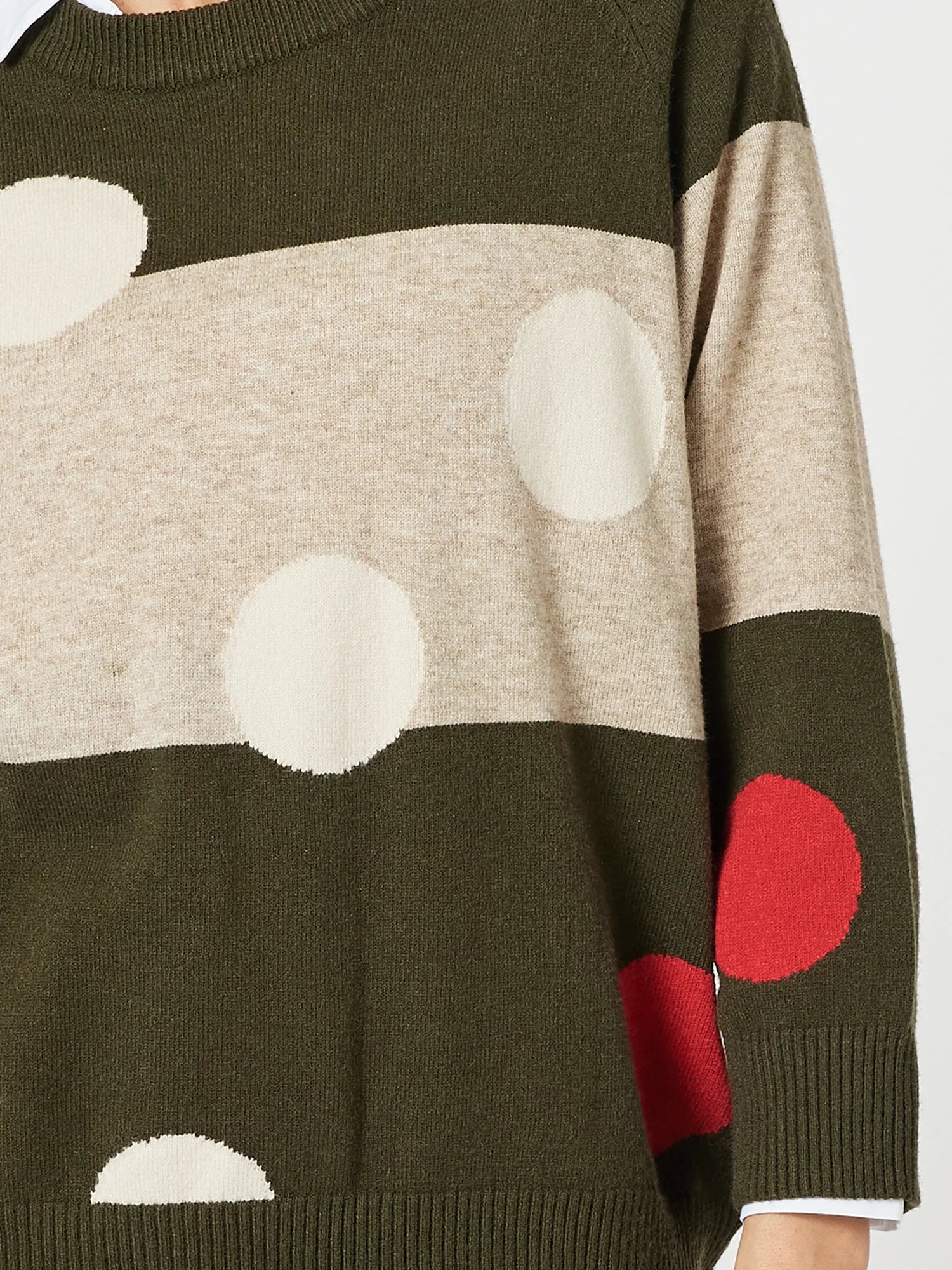 CLARITY Moonlight Spot Print Knit - Khaki.