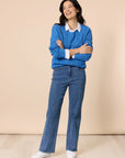 GORDON SMITH - Hampton Cable Jumper - cobalt