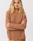 CARTEL AND WILLOW- Tory Knit Sweater Nutmeg.