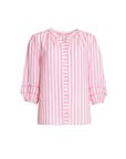 THREADZ - Montecito Stripe Print Top - Lipstick White