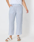 THREADZ - Amalfi Stripe Print Pant - Azure White