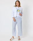 THREADZ - Amalfi Stripe Print Pant - Azure White