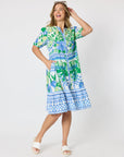 THREADZ - Limoncello Floral Print Dress - Apple Multi