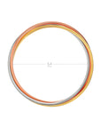 Trinity Interlocking Bangles Tri-Gold Plated|3-1070-T