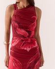 SOVERE - Florence Dress. Raspberry