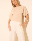 MON RENN - Venture Knit Top. Cream