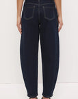 MON RENN - Cora Denim Barrel Jean - Ink Blue