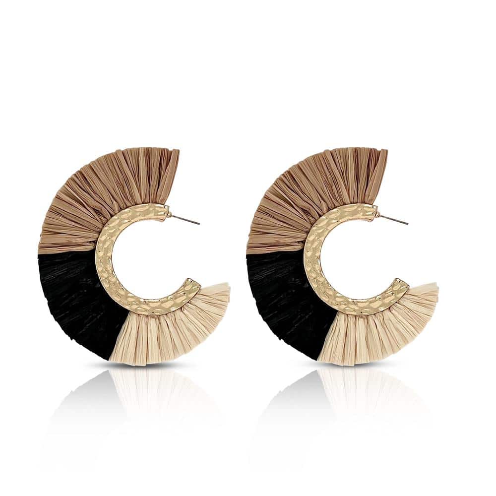 Zanzibar Raffia Hoops