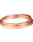 Trinity Interlocking Bangles Rose Gold Plated Brida|3-1070-A