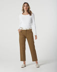 GOONDIWINDI COTTON Cotton Straight Leg Pants Tobacco
