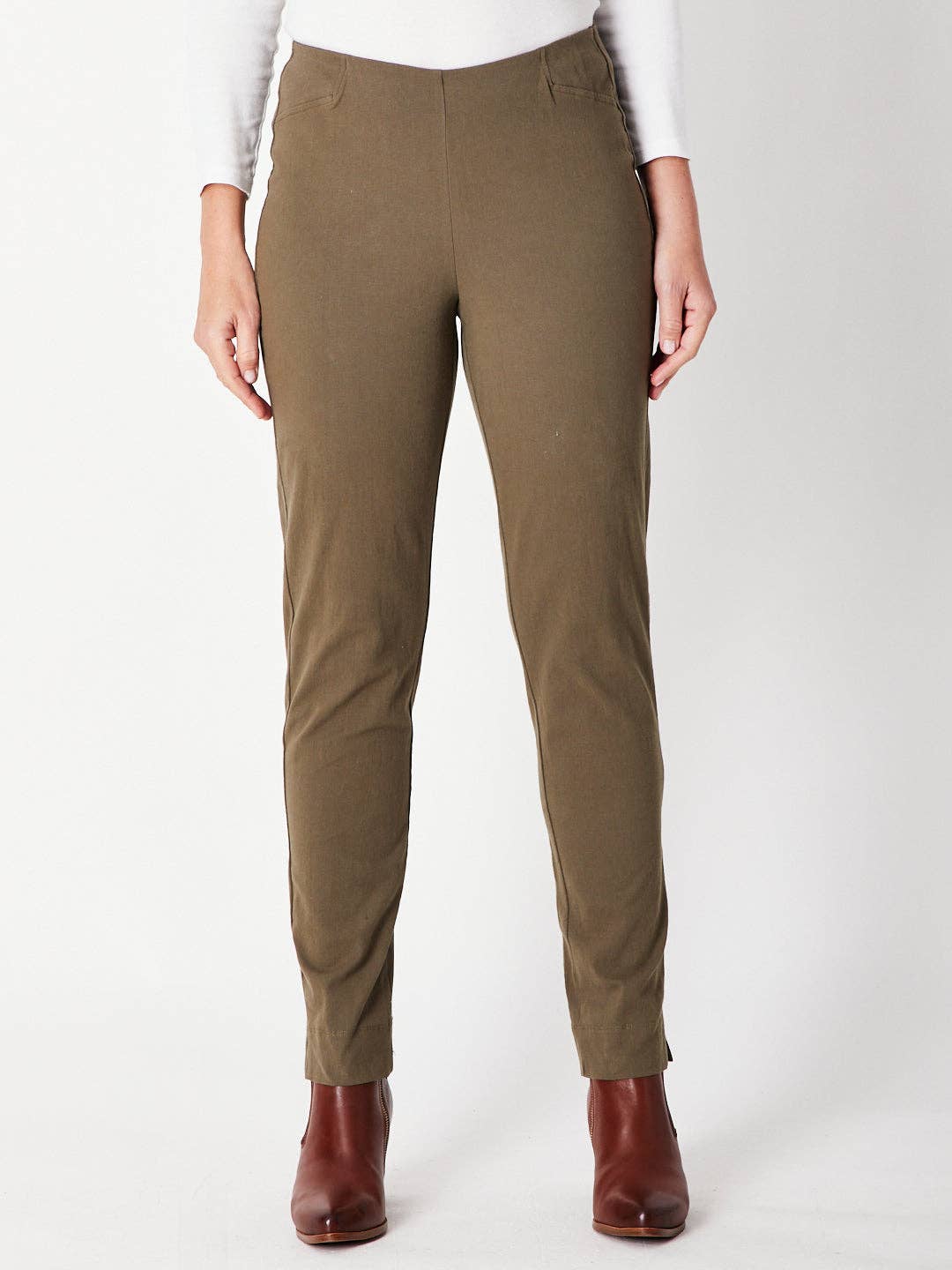 LUNA SKY FULL LENGTH COTTON PANT(COTTOLENE - the new bengaline) - KHAKI 25963- SC