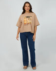 SILENT THEORY- Sunset Tee. Taupe