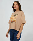 SILENT THEORY- Sunset Tee. Taupe