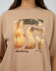 SILENT THEORY- Sunset Tee. Taupe