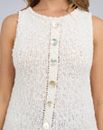 SILENT THEORY - Belle Knit Vest.  White