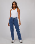 SILENT THEORY- Myla Comfort Straight Jean Blue