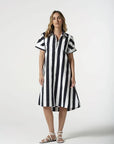 GOONDIWINDI COTTON - Riviera Stripe Dress. Navy Stripe