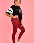 ALL ABOUT EVE ACTIVE- Black and White Tee