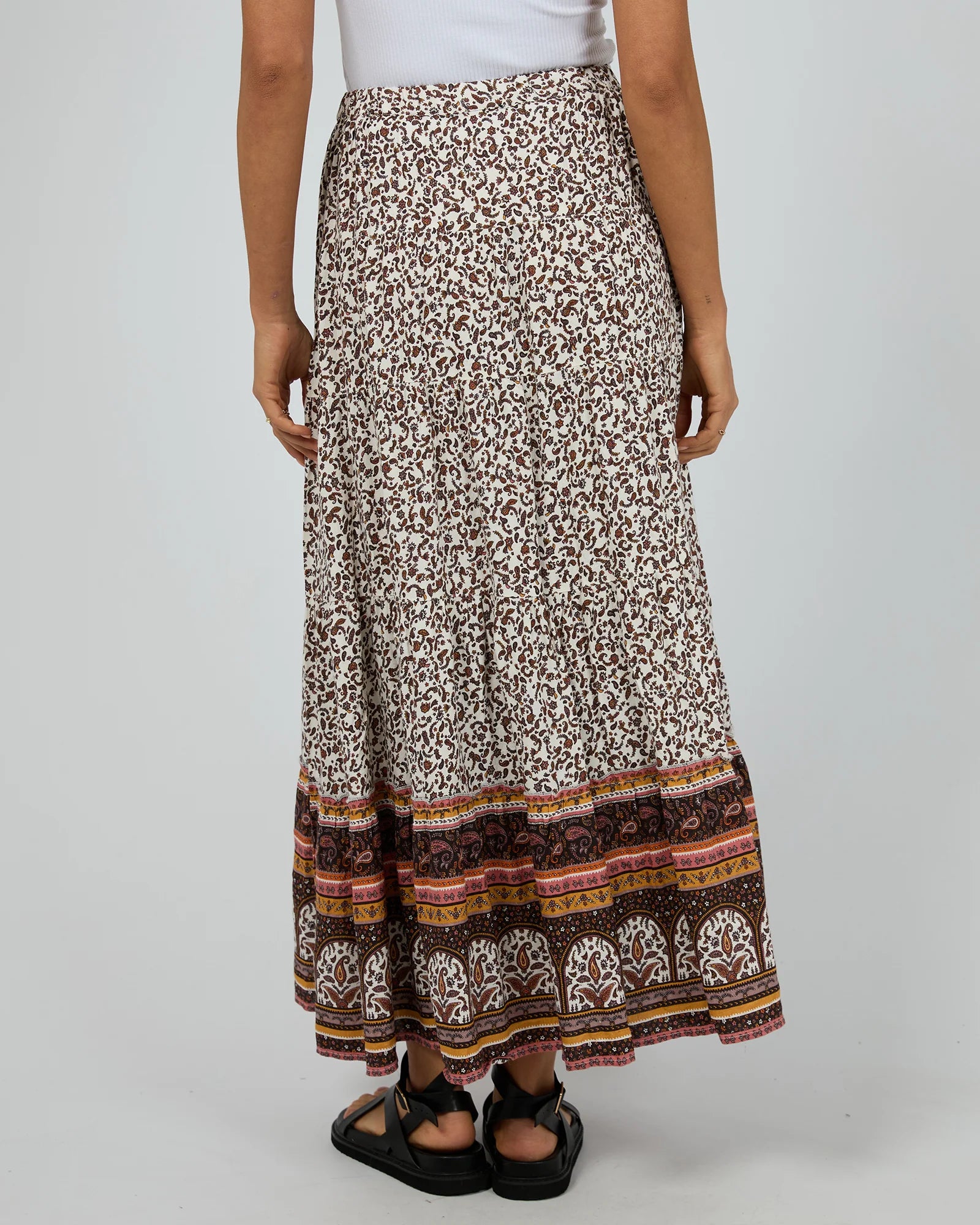 ALL ABOUT EVE-  Honey Floral Print Maxi Skirt