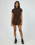 ALL ABOUT EVE - Luxe Active Tee. Brown