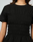 ALL ABOUT EVE - Lipa Ruched Top.  Black