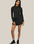ALL ABOUT EVE - Luxe Active L/S Top. Black
