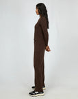 ALL ABOUT EVE- Luxe Active L/S Top. Brown.