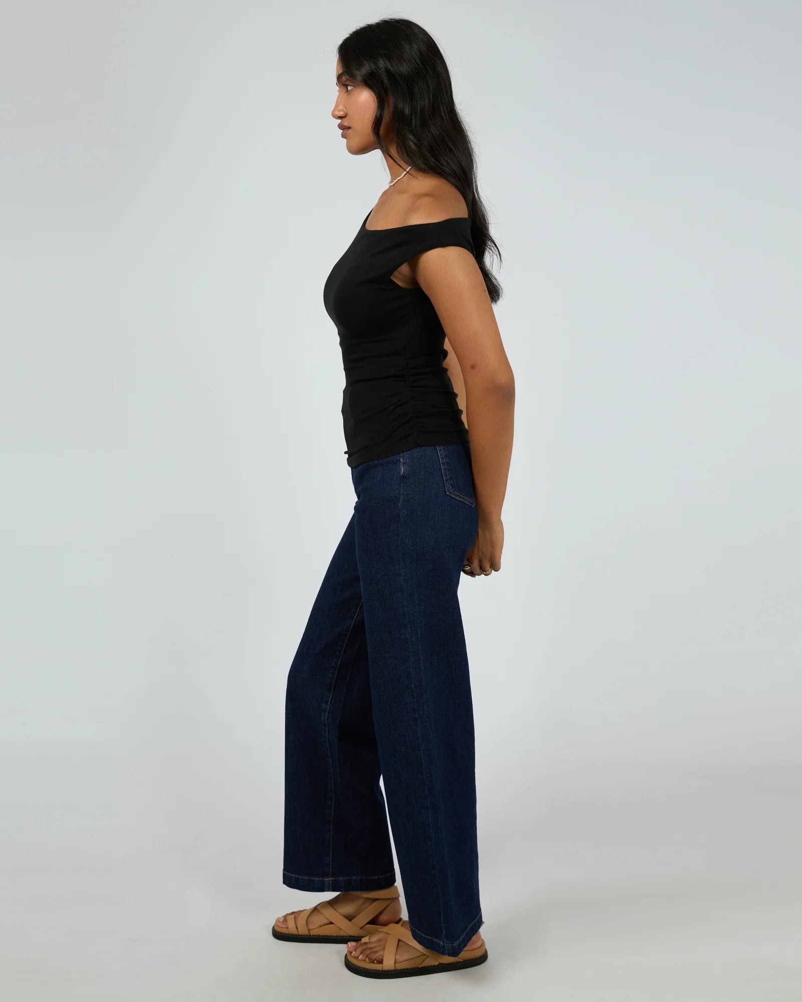 ALL ABOUT EVE - Kylie Off Shoulder Top.  Black