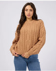 ALL ABOUT EVE- Margaux Cable Knit - TAN       6457285