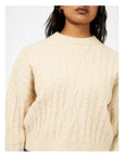 ALL ABOUT EVE- Margaux Cable Knit in Vintage White. 6457285