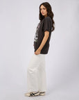 ALL ABOUT EVE-  Sun Valley Oversized Tee.  Washed Black