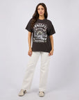 ALL ABOUT EVE-  Sun Valley Oversized Tee.  Washed Black