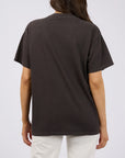 ALL ABOUT EVE-  Sun Valley Oversized Tee.  Washed Black