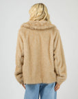 ALL ABOUT EVE - Sable Faux Fur Zip Coat