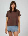 ALL ABOUT EVE - Washed Tee Brown