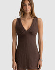 ORTC - Miley Linen Mini Dress - Carob