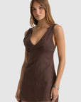 ORTC - Miley Linen Mini Dress - Carob
