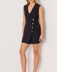 MINK PINK - Irena Wrap Mini Dress - Black