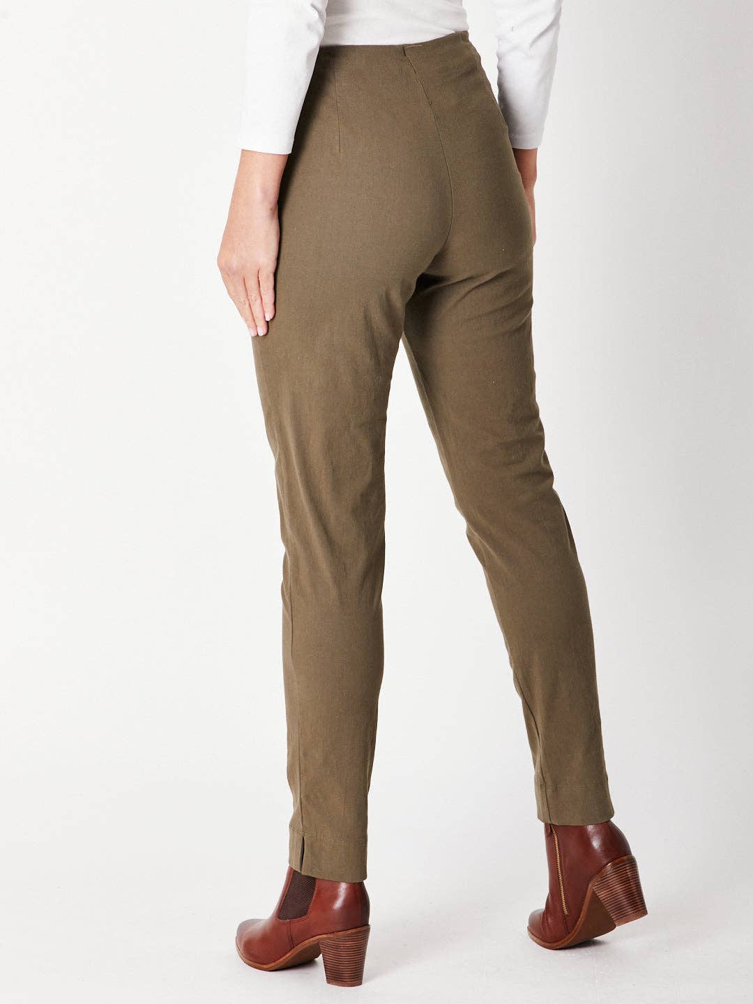 LUNA SKY FULL LENGTH COTTON PANT(COTTOLENE - the new bengaline) - KHAKI 25963- SC