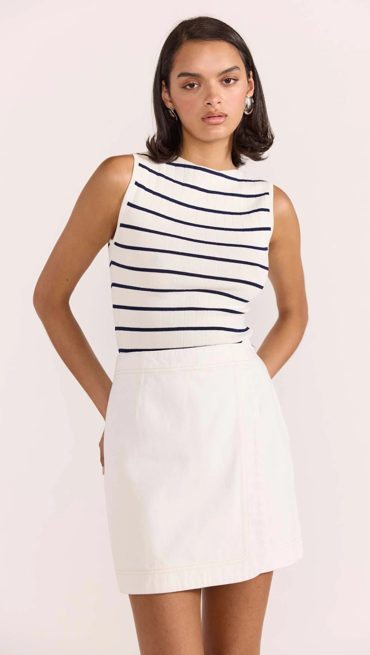 STAPLE THE LABEL-   Amari Denim Wrap Skirt