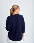 GOONDIWINDI COTTON - Cotton 3/4 Sleeve Raglan Jumper Navy