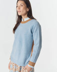 GOONDIWINDI - Drover Brushed Merino Jumper - Harebell Blue/Acorn