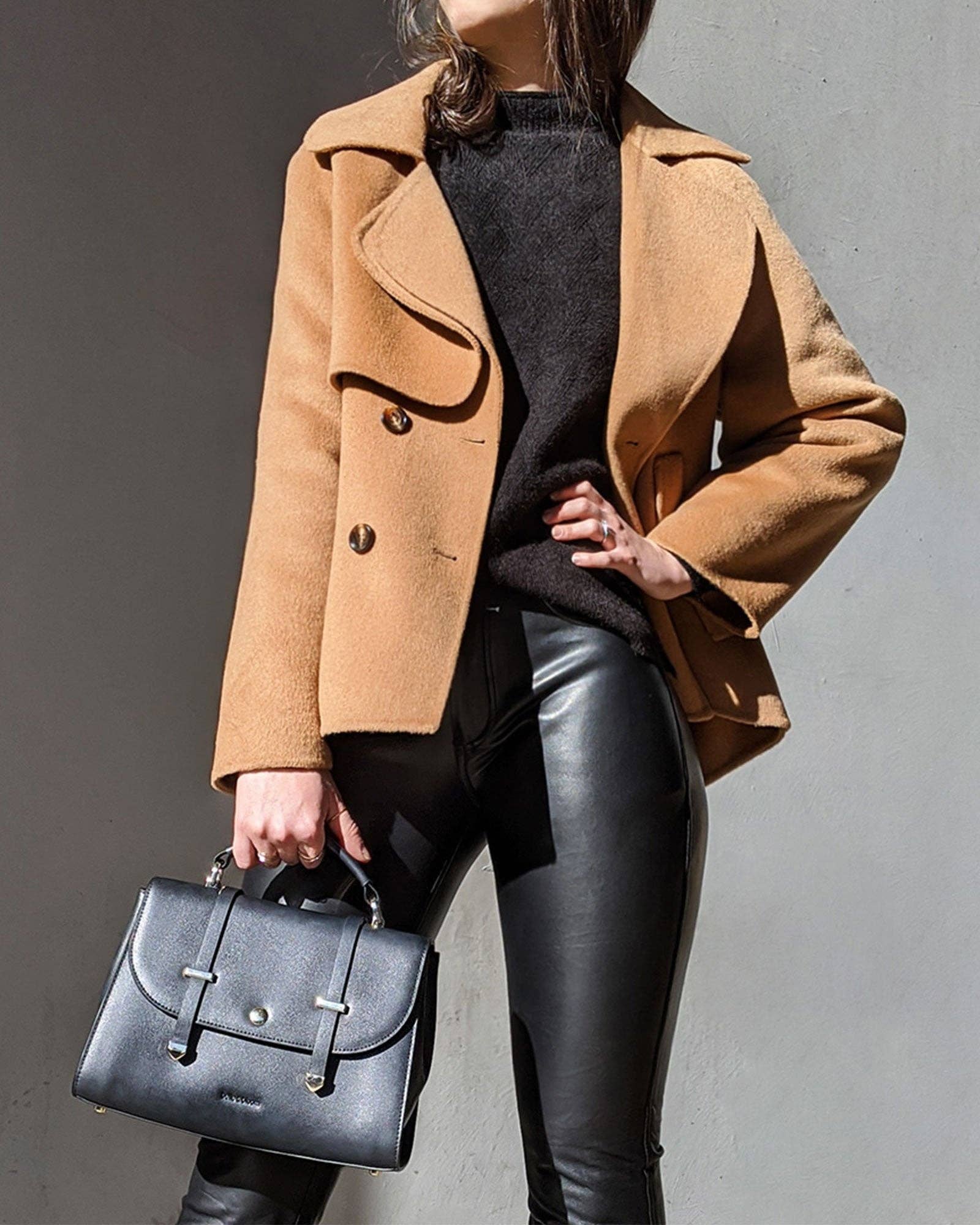 BELLE AND BLOOM I'm Yours Wool Blend Peacoat