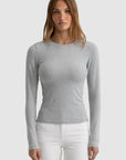 ORTC - Evie Fitted Long Sleeve Top Grey - Marle