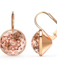 Bella Earrings with 10 Carat Vintage Rose Rose Gold Plated