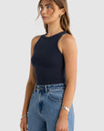 ORTC - Evie Fitted Racerback Tank - Navy