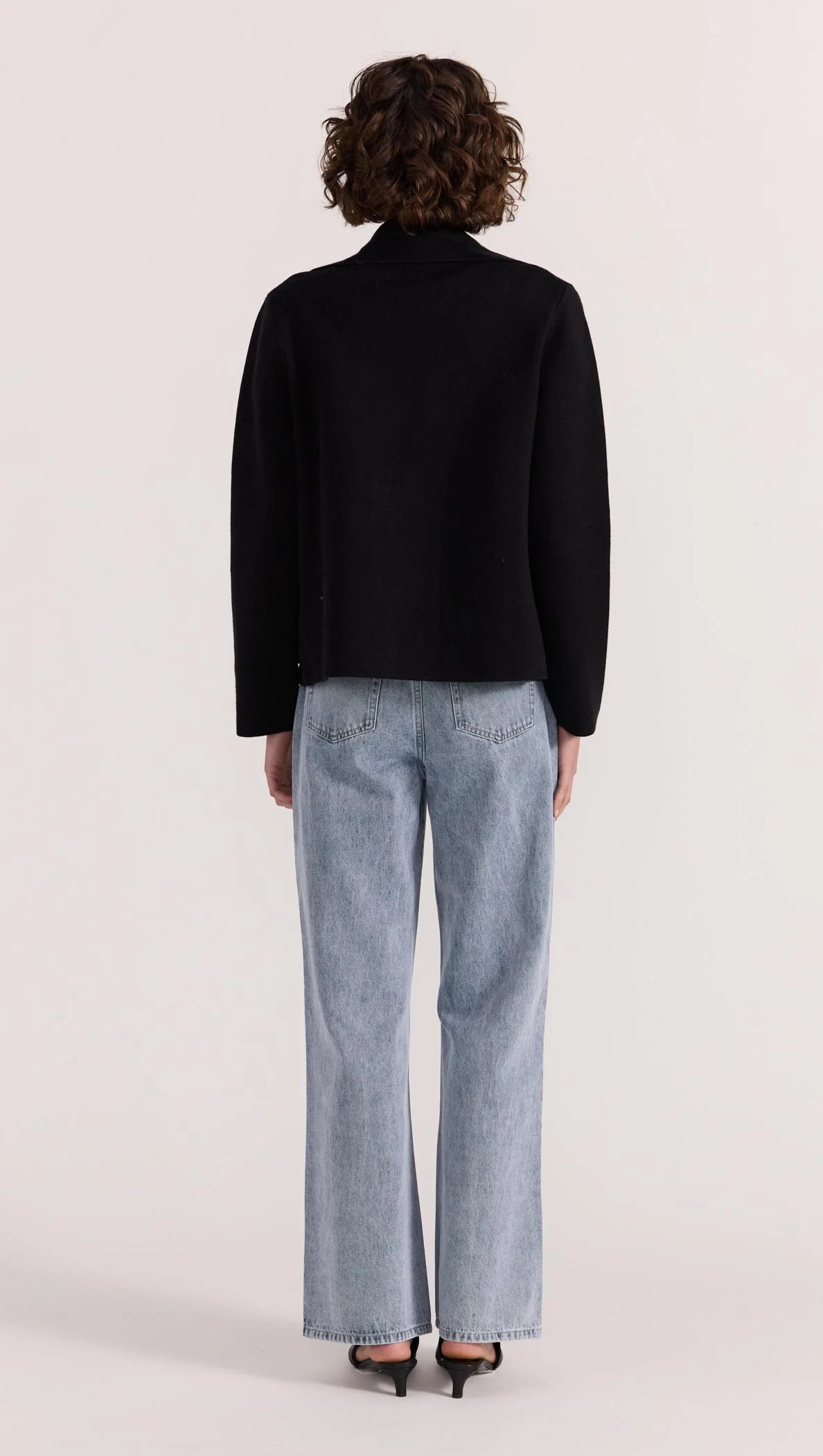 STAPLE THE LABEL- AIDEN CROP COATIGAN BLACK UT250880