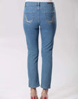 CORFU-AUDREY LAGOON BLUE WASH STRETCH DENIM JEANS